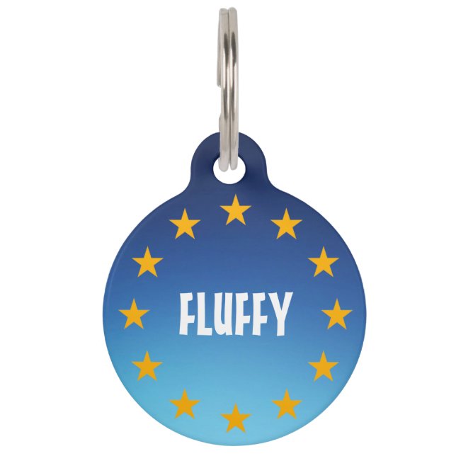 Anpassbarer Comic-Superheld Haustiermarke (Vorderseite)