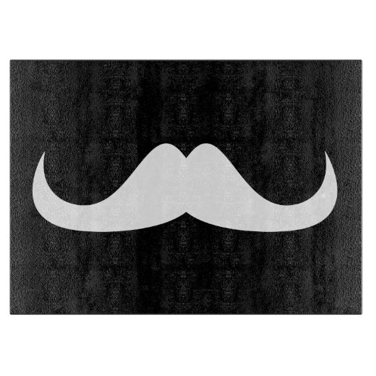 Anpassbarer Cooler weißer Handlebar-Schnurrbart Schneidebrett (Vorderseite)