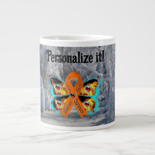 anpassbarer CRPS RSD Warrior Survivor-Schmetterlin Jumbo-Tasse
