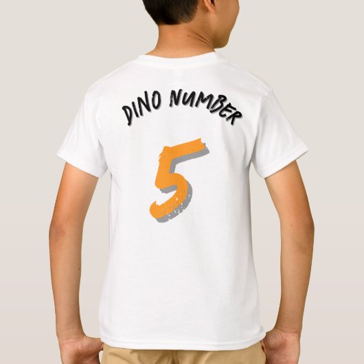 Anpassbarer Dinosaurier-T - Shirt (Rückseite)