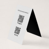 Anpassbarer Drei-QR-Code, beidseitig geklappt Visitenkarten (Rückseite)