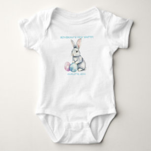 Anpassbarer 🐇Ei-Aufregender Häschen-Romer Baby Strampler
