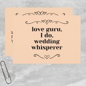 Anpassbarer Eventplaner für Hochzeiten Visitenkarte