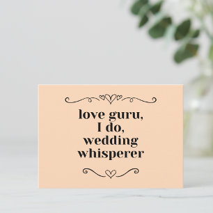 Anpassbarer Eventplaner für Hochzeiten Visitenkarte