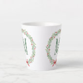 Anpassbarer Feiertagsbrief und Geschenkaufkleber  Milchtasse (Vorderseite)