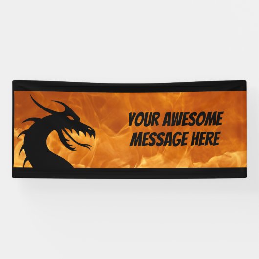 Anpassbarer Feuerdrache Banner (Horizontal)