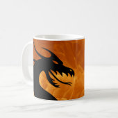 Anpassbarer Feuerdrache Kaffeetasse (Vorderseite Links)
