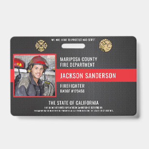 Anpassbarer Feuerwehrmann Feuerwehrmitarbeiter Ausweis