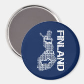 Anpassbarer FINNLAND MAP-Magnet Magnet (Vorderseite/Rückseite)