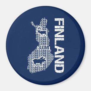 Anpassbarer FINNLAND MAP-Magnet Magnet