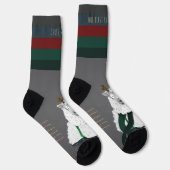 Anpassbarer „Fleece Navidad“-Schaf Lustig Funny Gr Socken (Rechts)