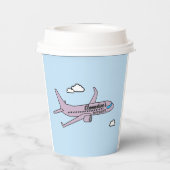 Anpassbarer Flugzeug Pappbecher (Rückseite)