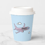 Anpassbarer Flugzeug Pappbecher (Vorderseite)