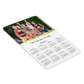 Anpassbarer Foto Name 2025 Kalender Magnet (Rechte Seite)