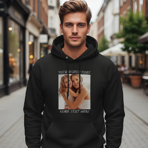 Anpassbarer Foto- & Text-Hoodie, Ihr Design hier Hoodie