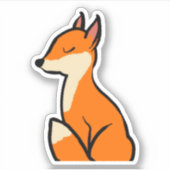 Anpassbarer Fox Aufkleber (Vorderseite)