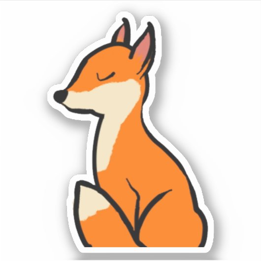 Anpassbarer Fox Aufkleber (Vorderseite)