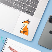 Anpassbarer Fox Aufkleber (Laptop mit iPhone)