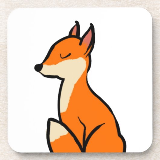 Anpassbarer Fox Getränkeuntersetzer (Vorderseite)