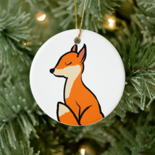 Anpassbarer Fox Keramik Ornament