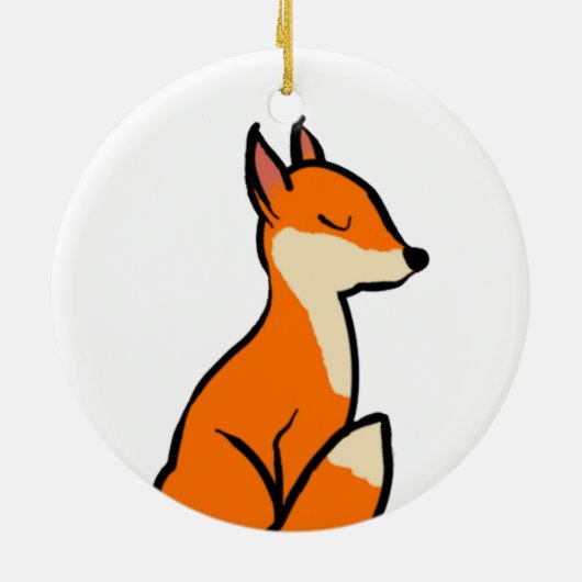 Anpassbarer Fox Keramik Ornament (Hinten)