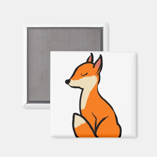 Anpassbarer Fox Magnet (Vorderseite/Rückseite)