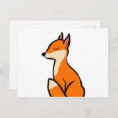 Anpassbarer Fox Postkarte (Vorne/Hinten)