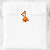 Anpassbarer Fox Runder Aufkleber (Tasche)