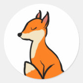 Anpassbarer Fox Runder Aufkleber (Vorderseite)