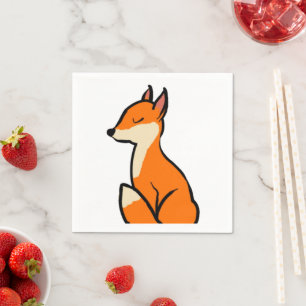 Anpassbarer Fox Serviette