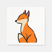 Anpassbarer Fox Serviette (Vorderseite)