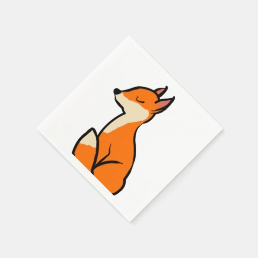 Anpassbarer Fox Serviette (Ecke)