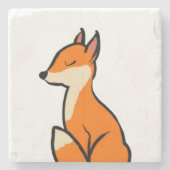 Anpassbarer Fox Steinuntersetzer (Vorderseite)