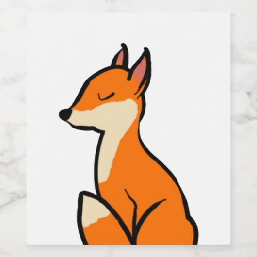 Anpassbarer Fox Weinetikett (Einzelnes Label)