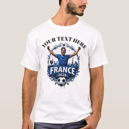 Anpassbarer Frankreich Fußball-Mannschafts-Anhänge T-Shirt