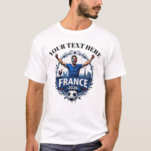 Anpassbarer Frankreich Fußball-Mannschafts-Anhänge T-Shirt