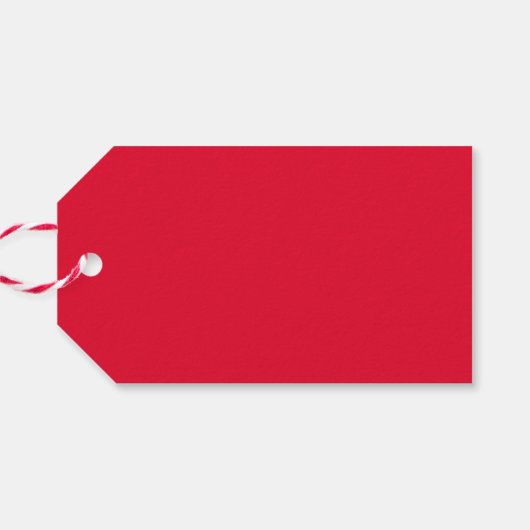 Anpassbarer froher Weihnachts-Text-Design Pine Tre Geschenkanhänger (Rückseite Horizontal)