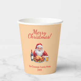 Anpassbarer fröhlicher Weihnachtsmann Weihnachtsfe Pappbecher
