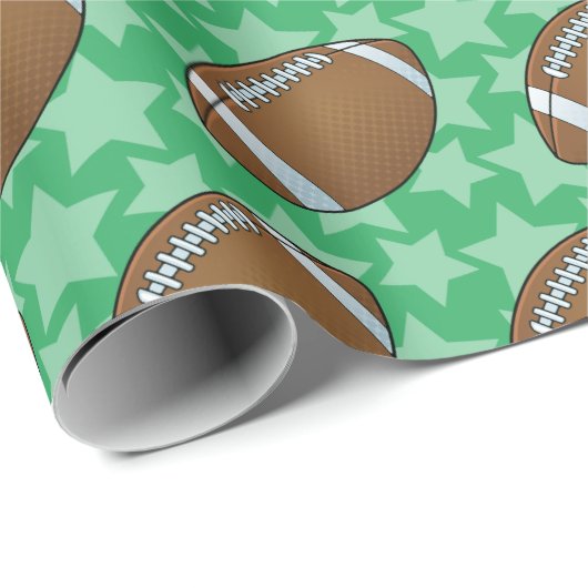 Anpassbarer Fußball Geschenkpapier (Rolleneckpunkt)