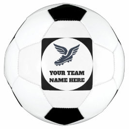 Anpassbarer Fußball-Team-Logo mit Flügel-Schuh Fußball