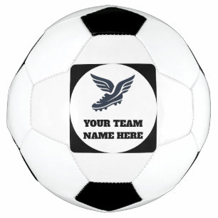 Anpassbarer Fußball-Team-Logo mit Flügel-Schuh Fußball