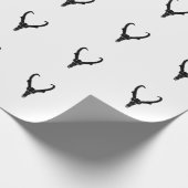 Anpassbarer Gabelbock-Schädel Geschenkpapier (Ecke)