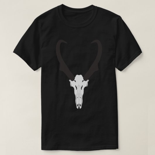 Anpassbarer Gabelbock-Schädel T-Shirt (Design vorne)
