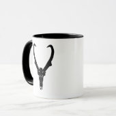 Anpassbarer Gabelbock-Schädel Tasse (Vorderseite Links)