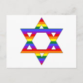Anpassbarer Gay Pride Rainbow Star von David Postkarte (Vorderseite)