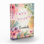 Anpassbarer Geburtstag Fotoblock (Links)