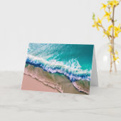 Anpassbarer Geburtstag | Türkiswache Karte (Gelbe Blume)