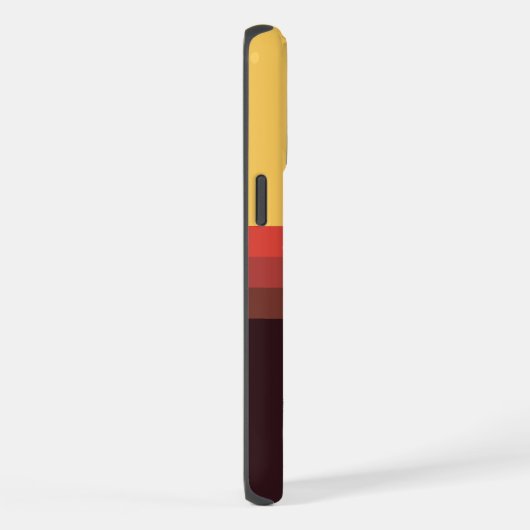 Anpassbarer, gelber roter Maroon-schwarzer Farbblo iPhone Hülle (Rechte Seite)