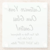 Anpassbarer Glass Untersetzer von YOU! (Rückseite)