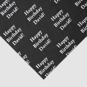 Anpassbarer glücklicher Geburtstagstext | Schwarz/ Seidenpapier (Ausschnitt)